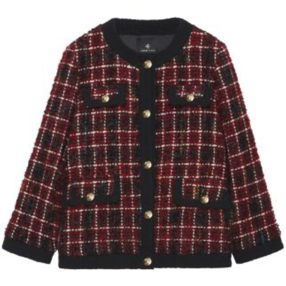 Anine Bing Lydia Wool-Blend Bouclé Jacket